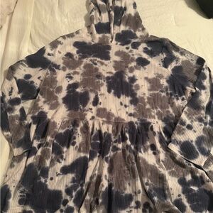 Lane Bryant 22-24 Tie-Dye Hooded Sweater